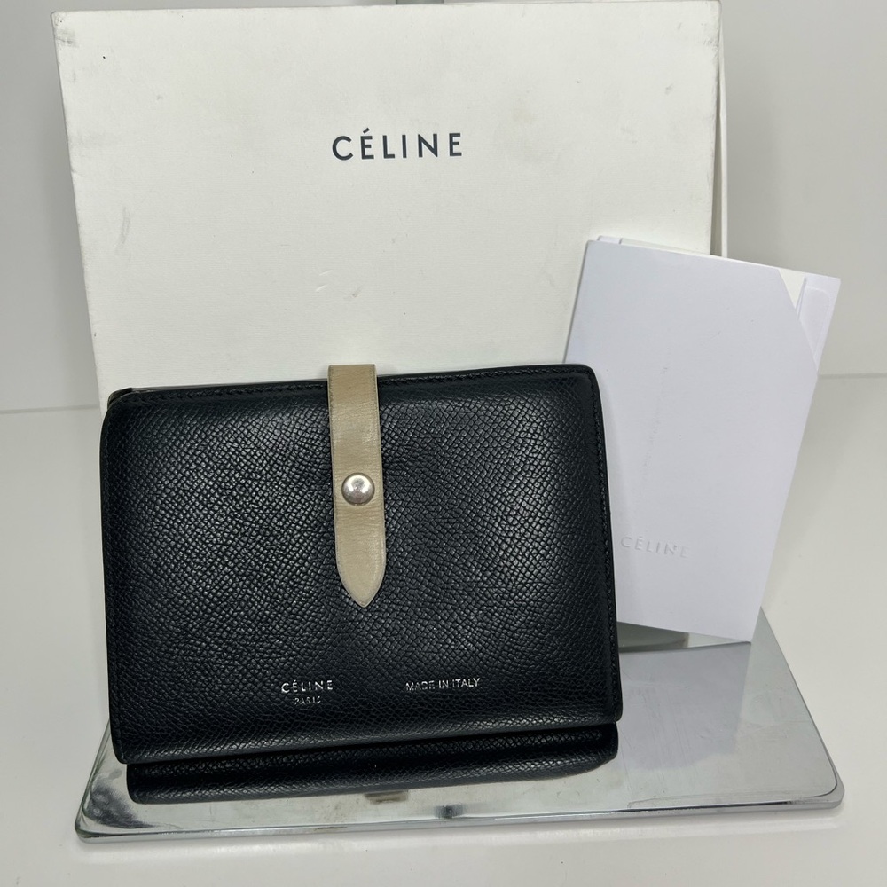 CELINE CALFSKIN WALLET IN GRAINED